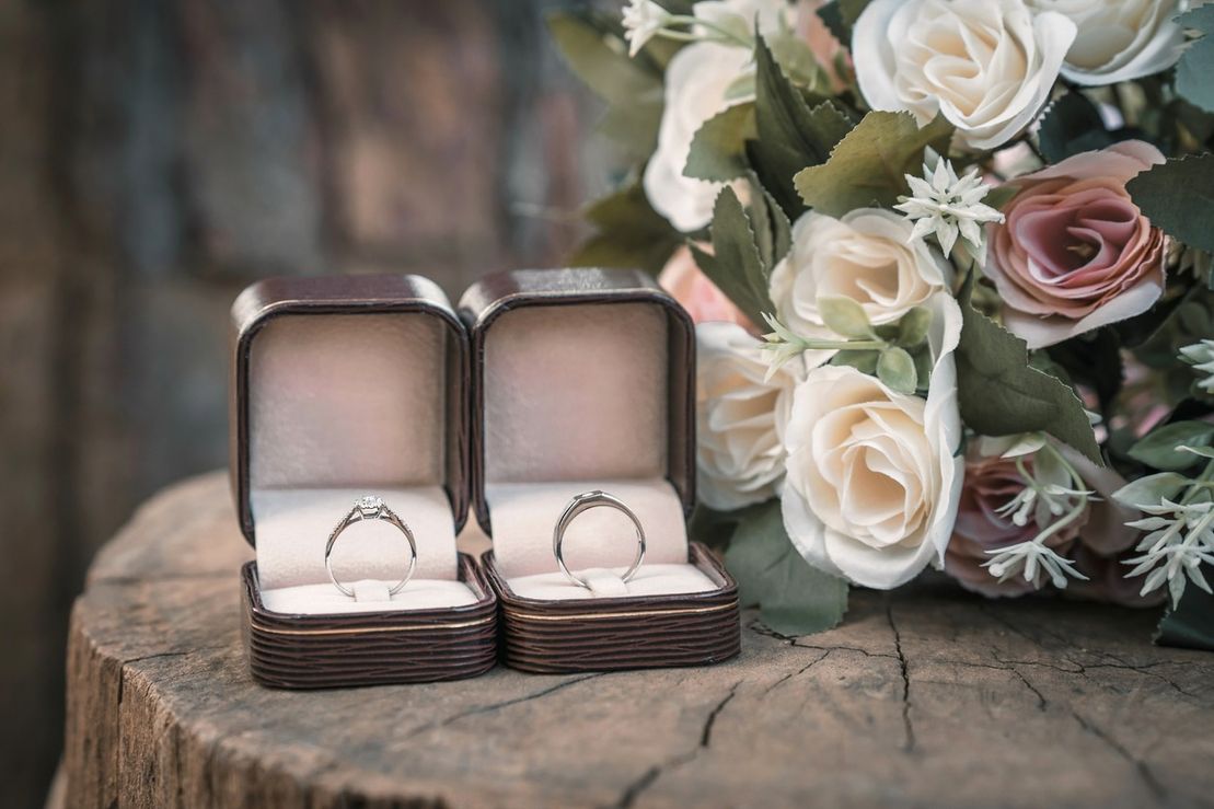 Pareja de anillos de enlace